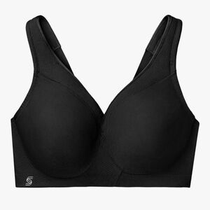 Glamorise Women's Plus Size MagicLift Seamless Sports Bra Wirefree Black